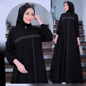 gamis busana muslim KALLA dress crinke airflow premium polos gamis jumbo busui