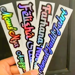 Stiker Hologram Custom Nama - isi 1pcs - 1 Hari Jadi