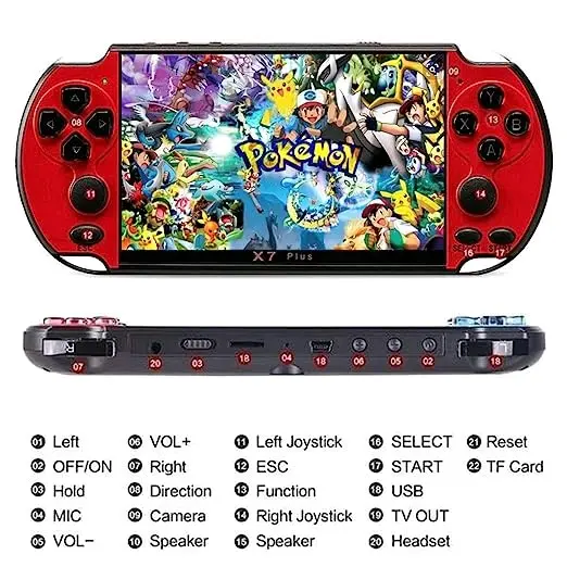 Gamepad Konsol Game PSP X7 Screen Besar 5.1 Inch 8G 3