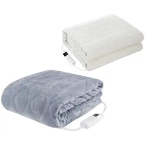 Selimut Elektrik Portable Penghangat Badan Warming Blanket Adjustable Temperature Timer