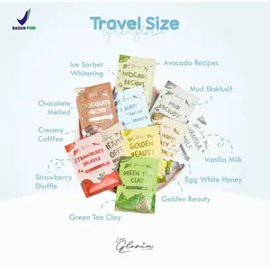 Masker Wajah Organik Lea Gloria travel size 10gr bundle