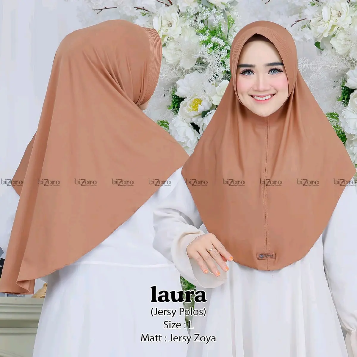 Hijab Instan Jersey Polos Laura L Pet