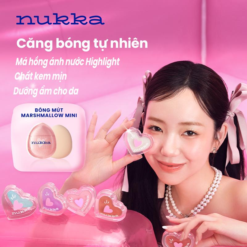 [Mua 1 tặng 1] Nukka Má Hồng Kem Highlight Hiệu Ứng Ánh Nước - Căng Bóng Dưỡng Ẩm, Tạo Khối Khuôn Mặt, Nâng Tone Tự Nhiên TA