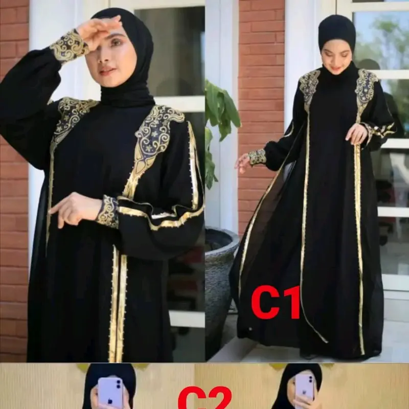 Daster kekinian  Katun Sutra Bunga Polka Dot Musim dingin Motif Gamis Wanita Dress Tidur 2