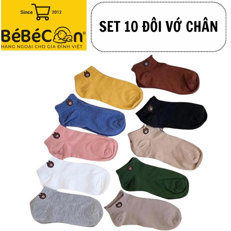  Vớ tất chân cổ ngắn nam Menswear - set 10 đôi 