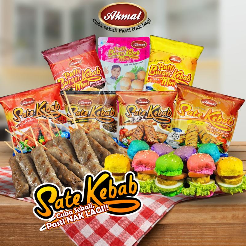 Akmal Set Mini Burger (20biji) Bersama Roti Original & Sate Kebab ...