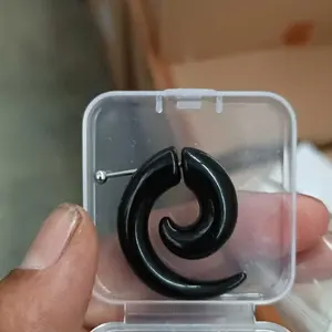 ICH Anting Spiral Akrilik / Anting Keong / Anting Akrilik Hitam /Anting Keong Akrilik