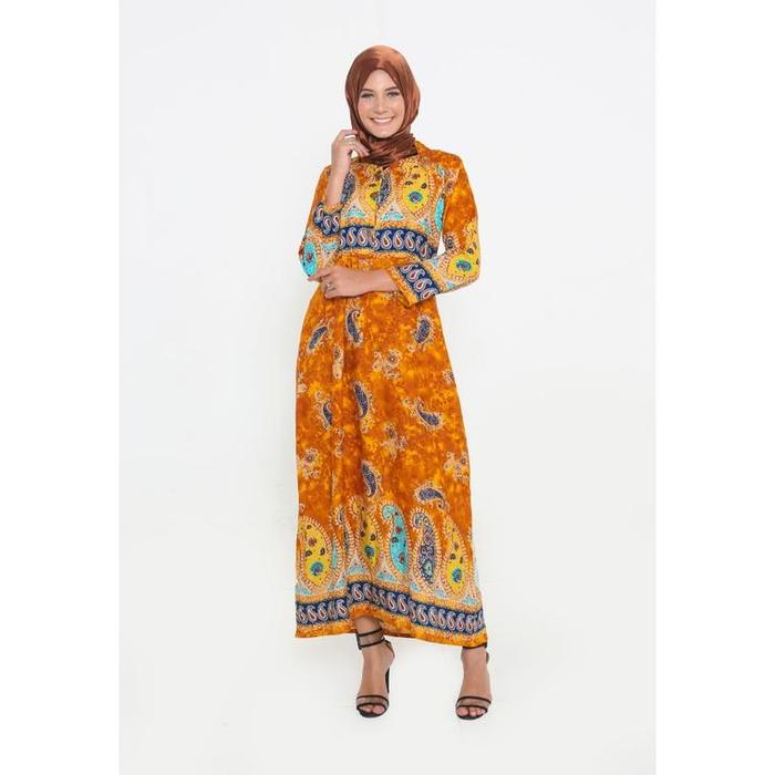 Gambar Adikusuma by Arjuna Weda Gamis Wanita Bahan Rayon R.037 - Cokelat, S dari Batik ArjunaWeda Kota Administrasi Jakarta Timur Tokopedia