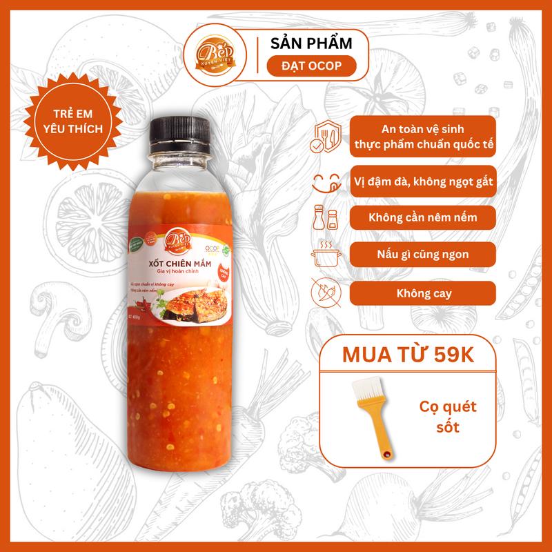 Sốt mắm ớt Bếp Xuyên Việt 400G cho gà chiên mắm, cá chiên mắm, cá kho mắm và trộn gỏi, nước chấm nhanh chóng