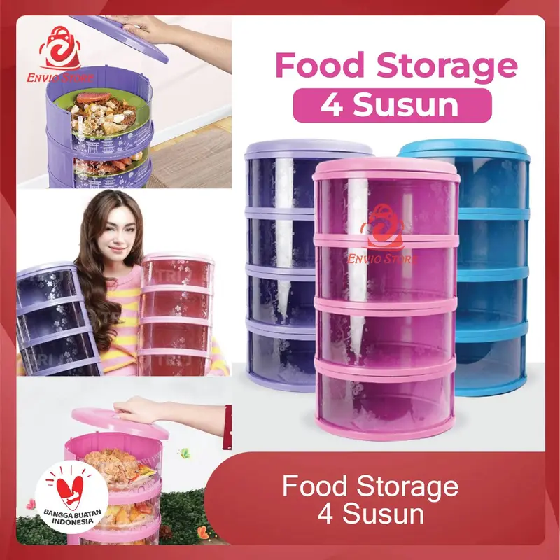ENVIO - Food Storage 4 Susun  - Tudung Saji Makanan 0