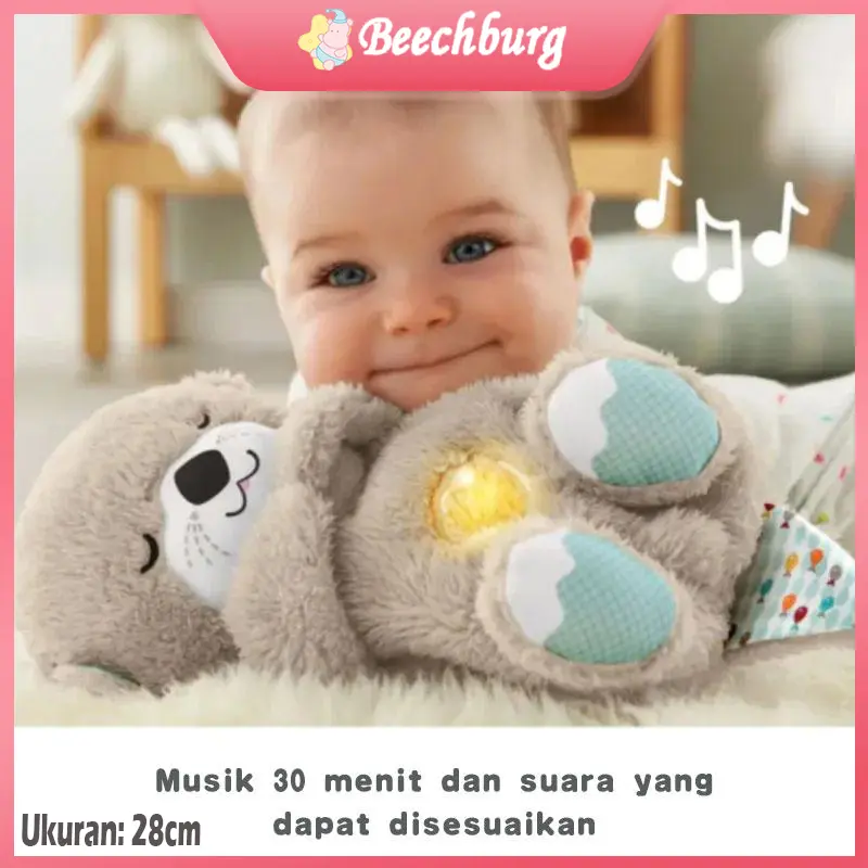 READY Fisher Price Soothe and Snuggle Otter Hadiah bayi boneka musik alat bantu tidur mainan pendamping Toys Music Learning Orange LUCU