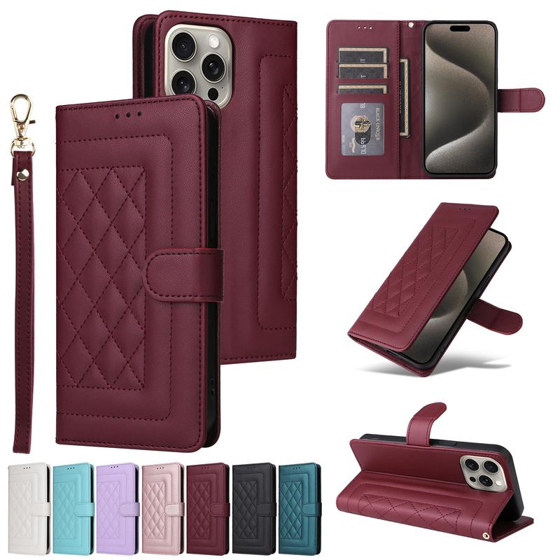 Bao Da Điện Thoại, Dành Cho Apple iPhone 11 12 13 Pro Max 6 6S 7 8 Plus X XR XS Max SE 2020 2022, Có Dây Đeo Tay, Chân Đế Đỡ, Khe Cắm Thẻ, Vỏ Điện Thoại