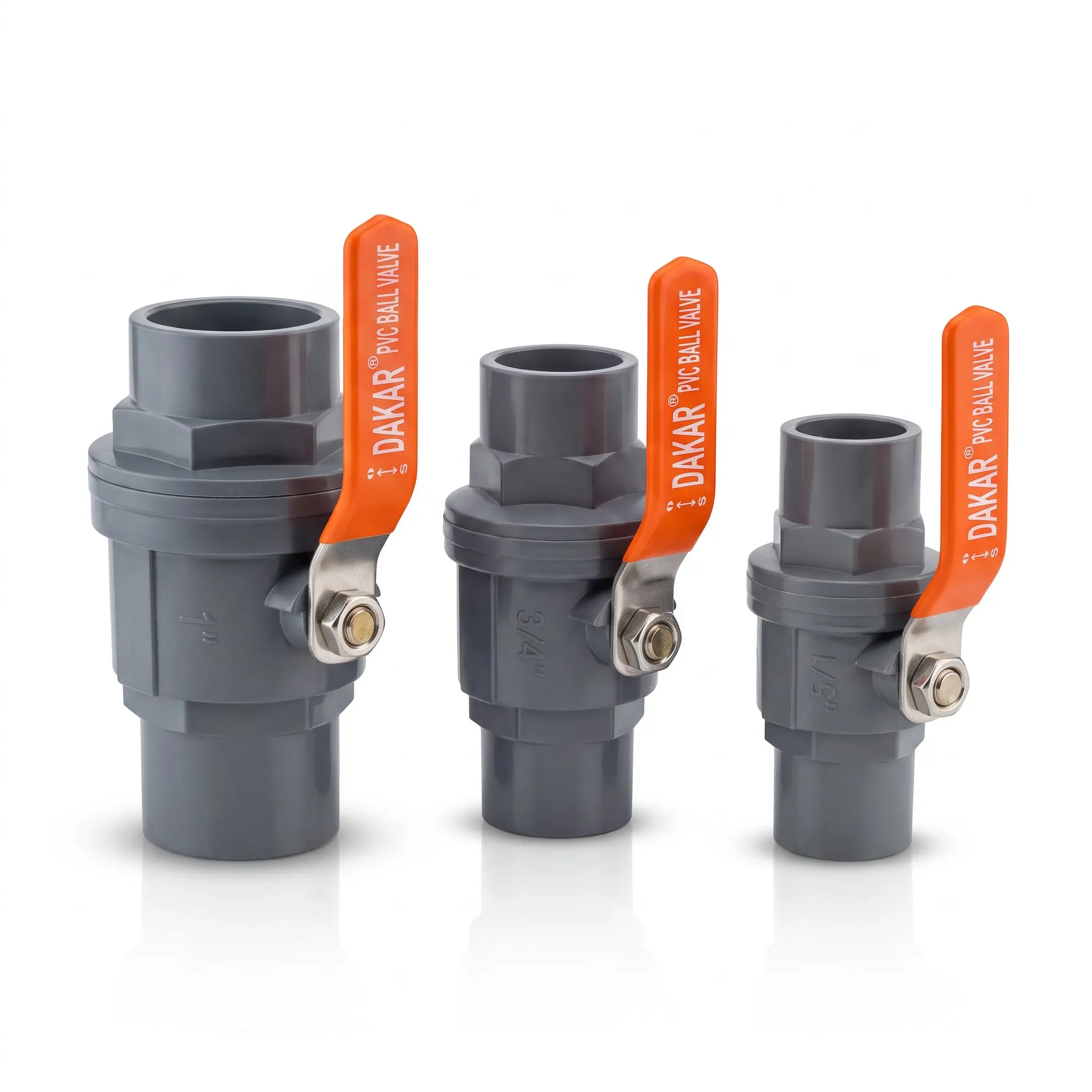 Ball Valve Dakar PVC Gagang Stainless - Stop Kran 1/2 - 3/4 - 1 Inch