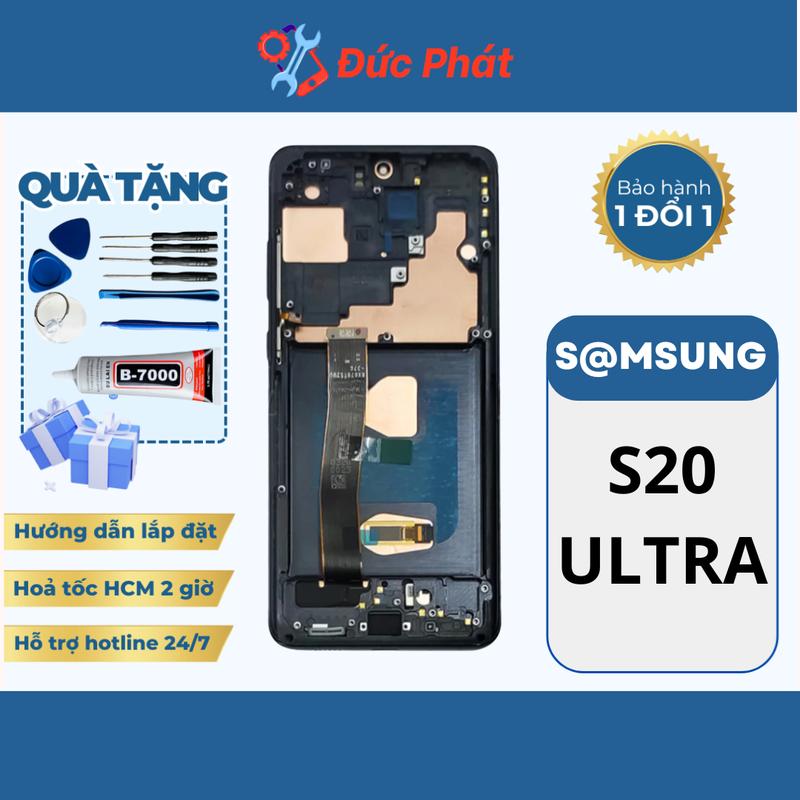  Màn hình Thay Thế S@MSUNG S20 Ultra QX Khung  Tặng kèm keo dán và bộ sửa  