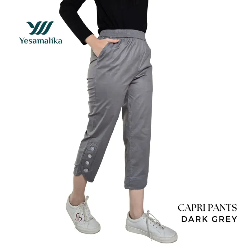 YESAMALIKA CAPRI PANTS Celana Wanita 7/8 Celana Harian Santai