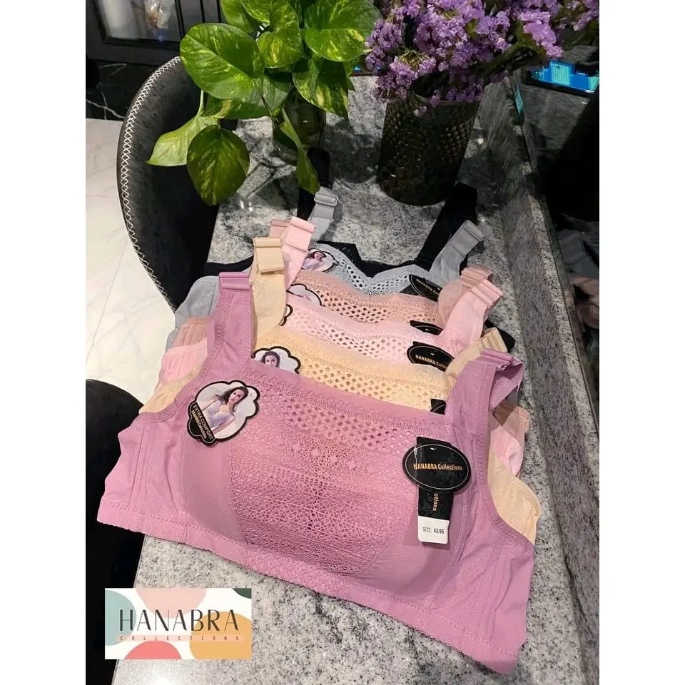 Paket Hemat BH Cantik Kemben Seamless Tanpa Kawat Cup B Kait 4 Busa Sedang untuk Wanita Dewasa - Katun, Tipis Bra Nyaman