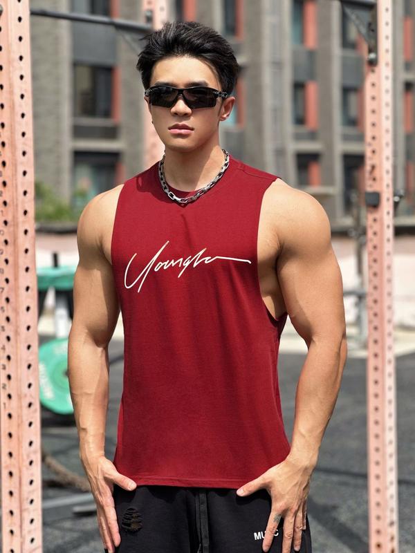 Tanktop Singlet Pria Cowok Olahraga Katun BX38 4