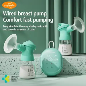 IICOBEAR Pompa ASI Elektrik Double Breast Pump Portable Ganda Tanpa Rasa Sakit Dual/Single Pumping