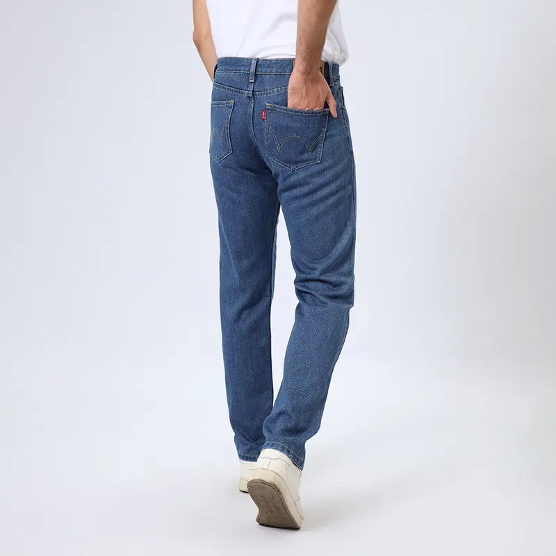 Edwin Jeans - 801 Reguler Straight Fit Soft Jeans Vintage Indigo - Celana Panjang Denim Pria waist Light Retro Dewasa Reguler Fit Dark Distro  no Stretch 2