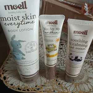 Moell Protection Combo - Body Lotion Mini 80gr & Physical Sunscreen 30gr - Perlindungan Maksimal UVA-UVB SPF 50+ PA++++ Broad Spectrum - Perkuat Skin Barrier - Skincare Anak Formulasi Dokter - Skincare Bayi & Anak