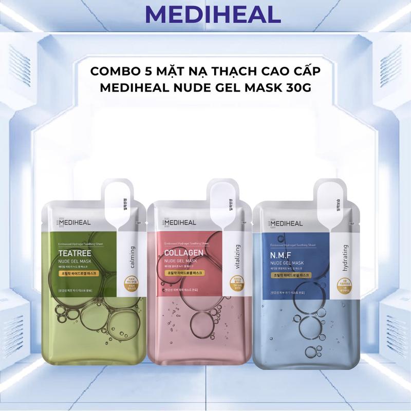   Chảnh Beauty  5 Mask Thạch Trong Suốt Mediheal Nude Gel Mask 30g 