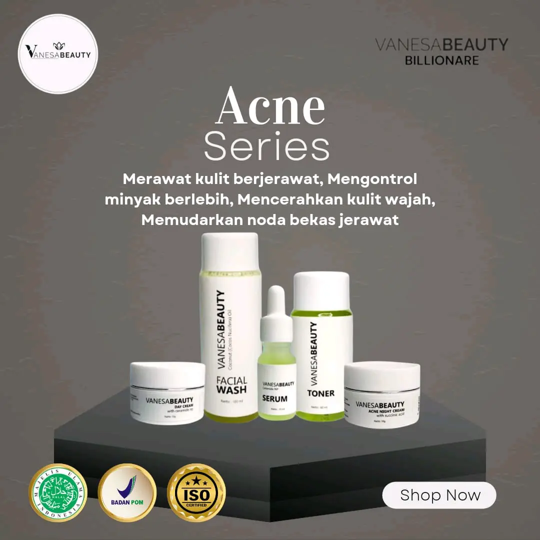 Vanessa Beauty Skincare - Paket  Complited - Vanessa Beauty Perawatan Berjerawat Pencerah Facial
