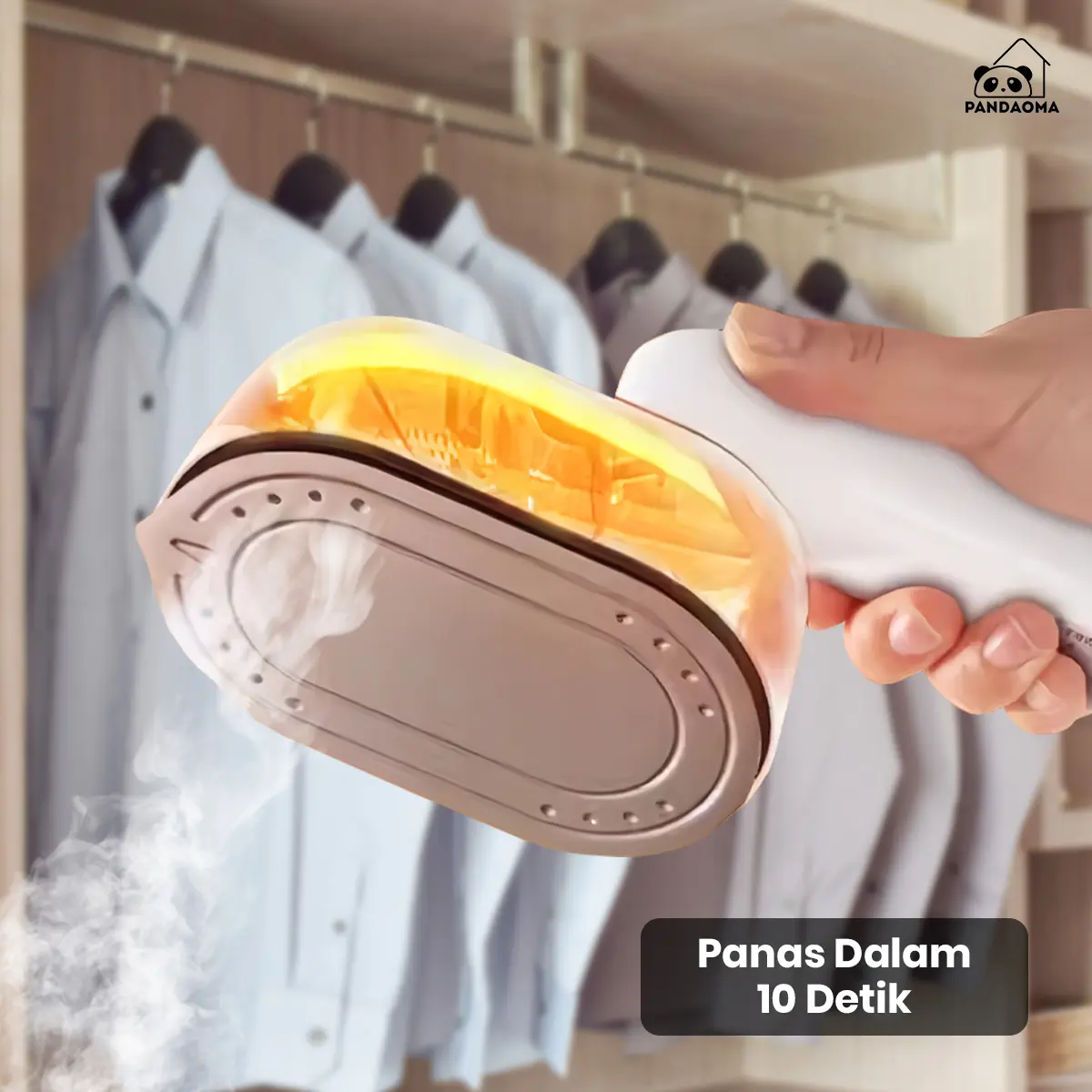 Pandaoma Setrika Uap Vulga Setrika 2in1 Setrika Mini Setrika Portable Cepat Panas