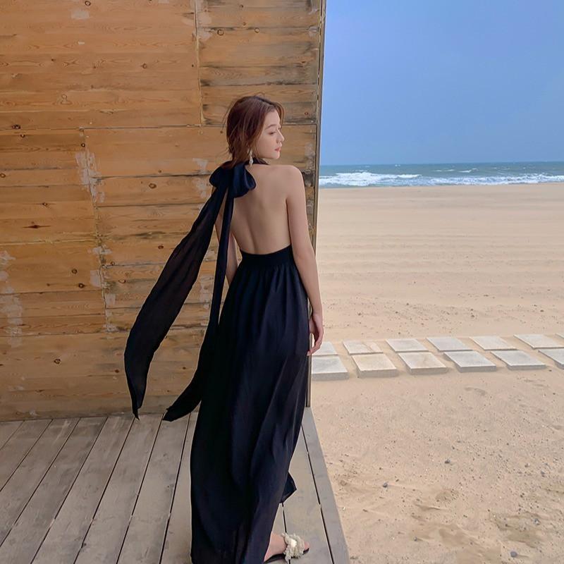 NEW BUSY DRESS BELAH BAJU PANTAI SERUT BELAKANG KOREAN STYLE KATUN RAYON PREMIUM Twill Nyaman Casual 1