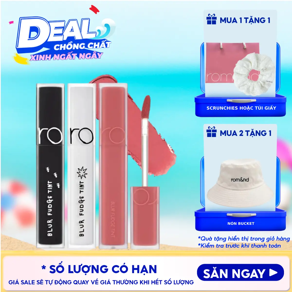 [BLUR FUDGE] Son Kem Lì Trang Điểm Romand Blur Fudge Tint 5g Cosmetic Mỹ Phẩm Son môi | Thegioiskinfood tgsf
