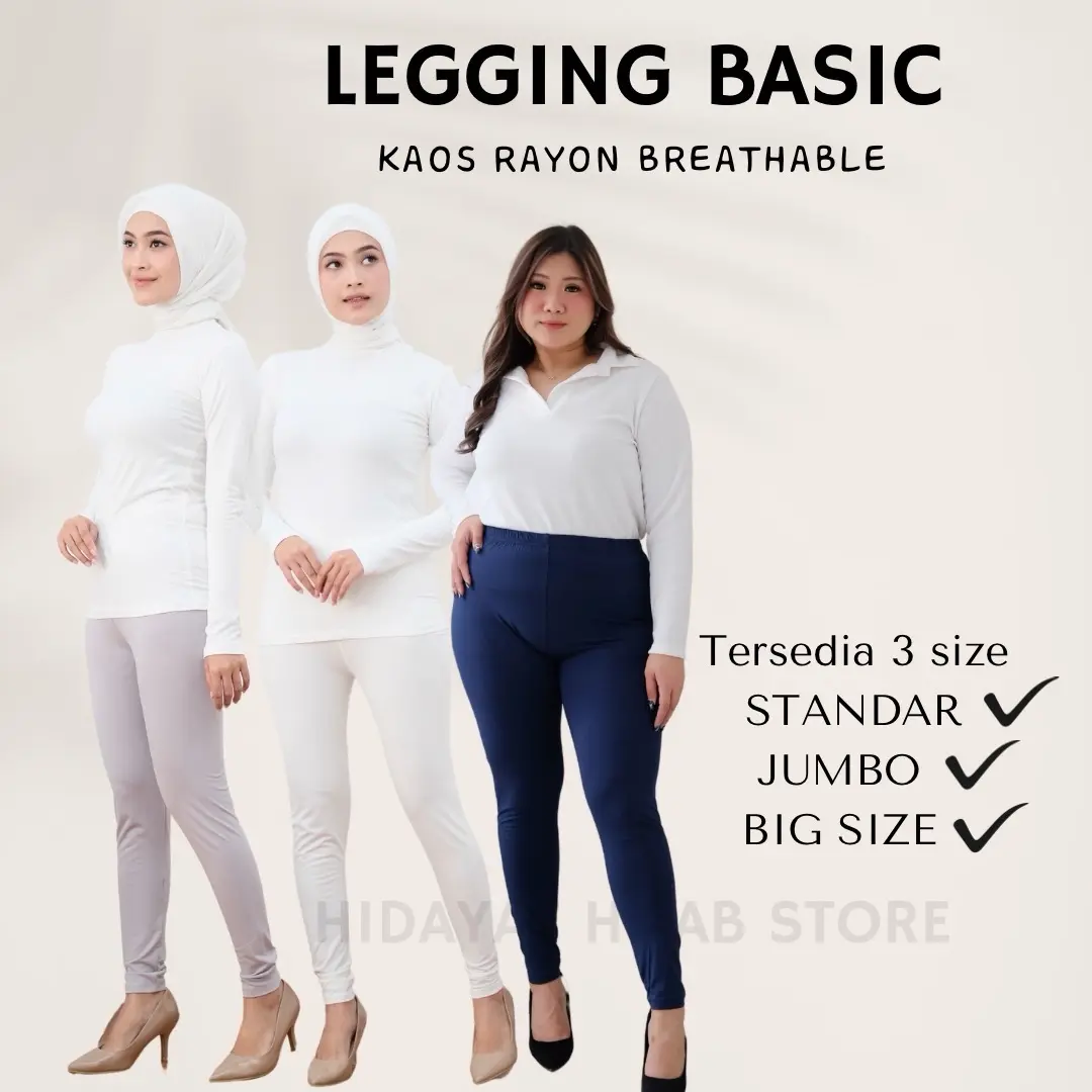 Celana Legging Basic Kaos Rayon