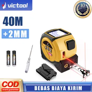 victool pita pengukur stainless steel alat  multifungsipanjang: 40 meter akurasi pengukuran tinggi, meteran jarak laser digital/meteran jarak stainless steel/meteran jarak laser stainless steel tolak ukur