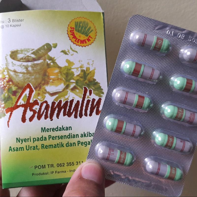 Asamulin Kapsul Asli Original - Isi 30 Kapsul (3 Strip @10) 1