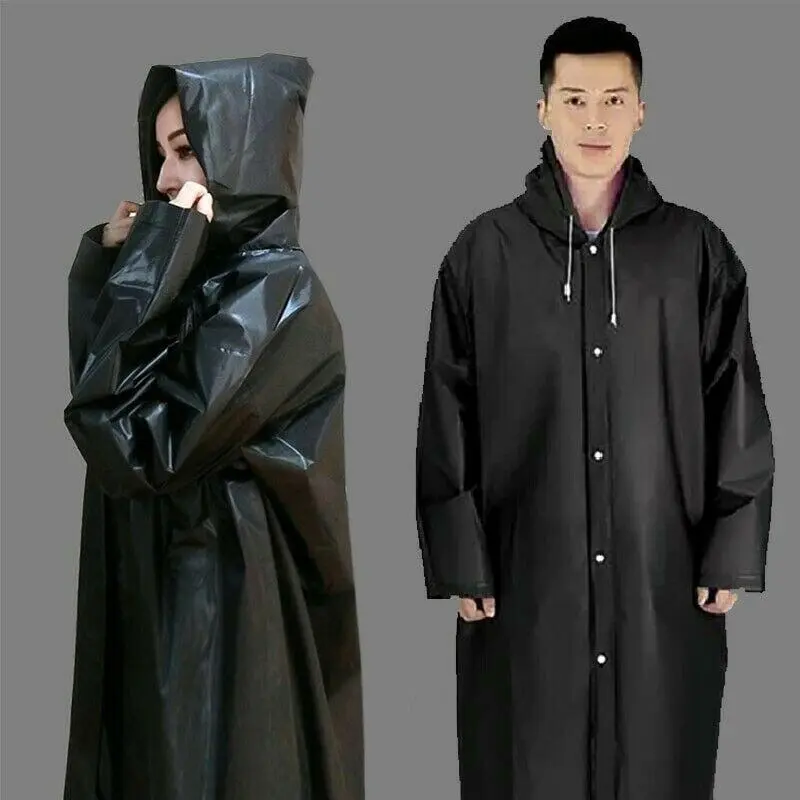 Áo Khoác Chống Thấm Nước, Hàng Có Sẵn, Dành Cho Phụ Nữ Và Nam Giới, Áo Mưa PVC Dày, Áo Mưa, Áo Mưa Poncho Có Mũ Trùm Đầu, Thích Hợp Để Mặc Đi Mưa, [Thanh Toán Khi Nhận Hàng] Đồng 0