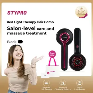 【Vanda's Choice】STYPRO Red Light Therapy Hair Comb | Sisir Dengan Energi Laser 650nm Stimulan Pertumbuhan Rambut - Perawatan Kulit Kepala Profesional Rasakan Pengalaman Pijat Mewah | Sisir Pijat Sinar Merah Pilihan Hadiah Ulang Tahun ST-4018