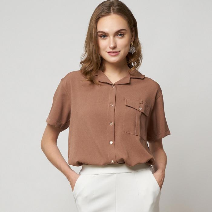 Gambar Monellina 601244 Kemeja Oversize Wanita Lengan Pendek dari Monellina Fashion Kota Administrasi Jakarta Barat Tokopedia