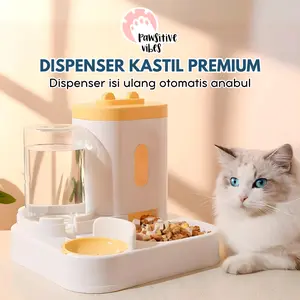 Dispenser kucing 2 in 1 Otomatis Anabul - Tempat Makan Minum Anjing Kucing / Hewan Peliharaan - Dispenser Makan Dan Minum Anabul - Pet Feeder Automatic - Tempat / Alat Makan Minum Otomatis Tanpa Listrik Untuk Anjing