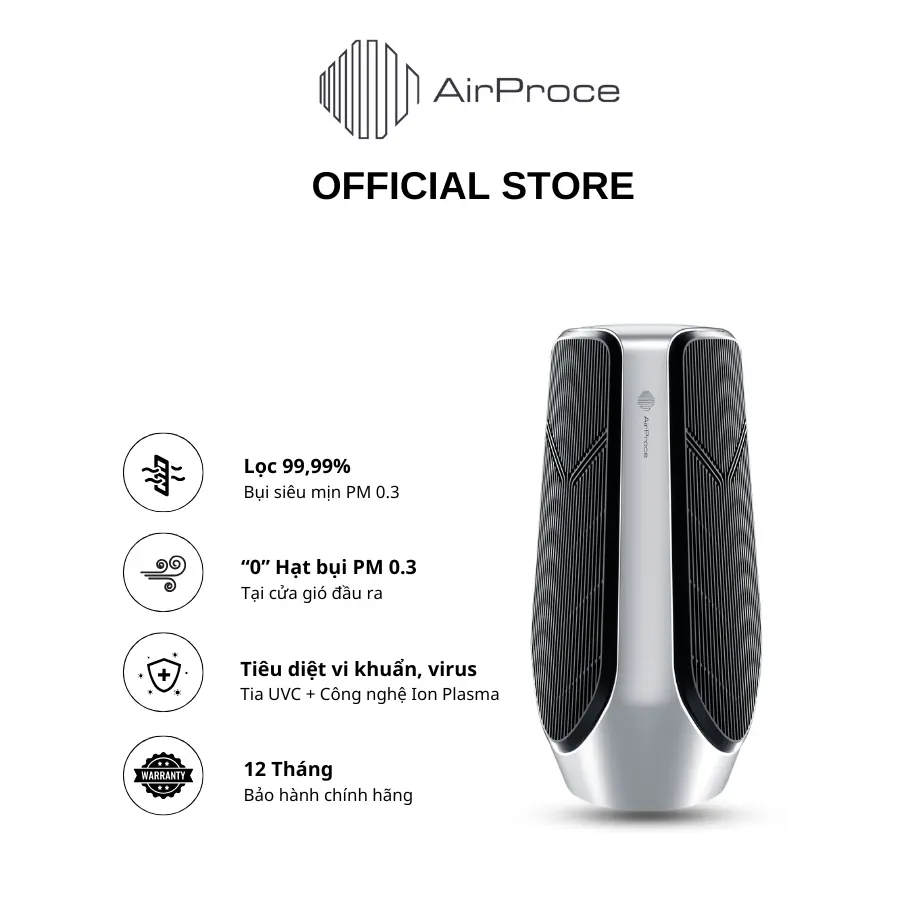 Máy lọc không khí AirProce S9 - Lọc bụi mịn, diệt khuẩn
