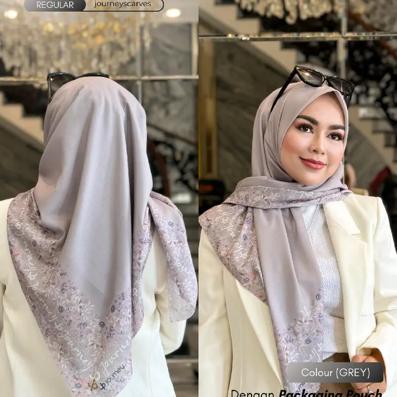 Journey scarves Vanila series Hijab voal ultrafine segiempat Cantik 5