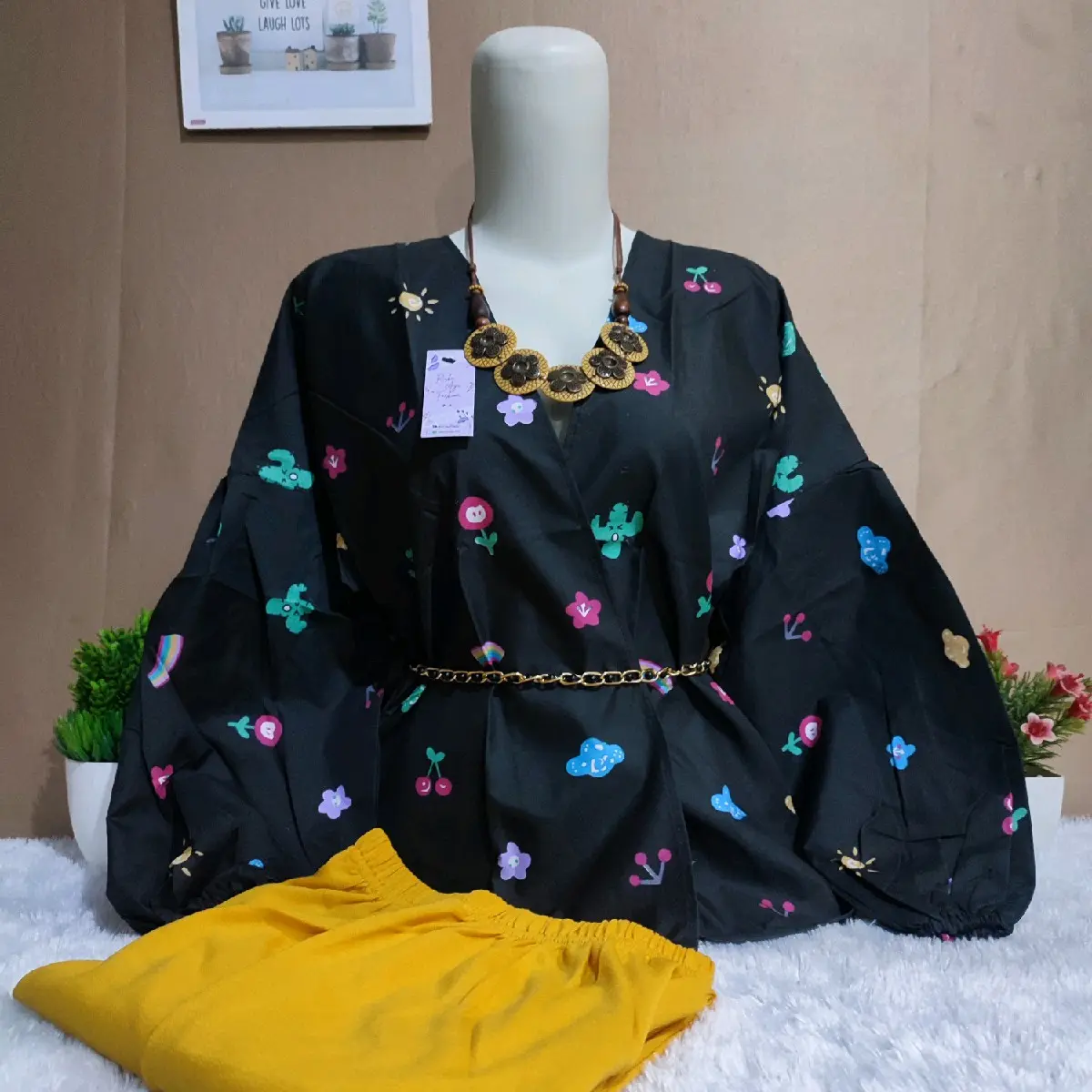 Setelan kiyowo . bahan katun premium . ld 100 .