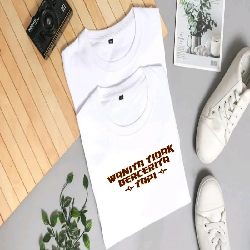 Kaos T-shirt Wanita Tidak Bercerita Tapi....Baju Distro Catton Combad24s tebal Nyaman Cewek Keren 5