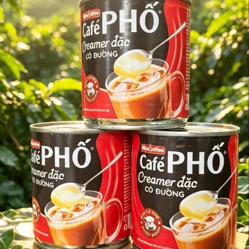 Combo 3 lon sữa đặc Café PHO - Sữa đặc có đường cho cà phê
