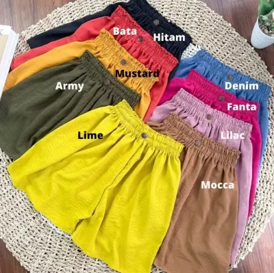 Hotpants cringkel air flow 100 ribu dapat 5 PCS Celana Crinkle Airflow Pendek