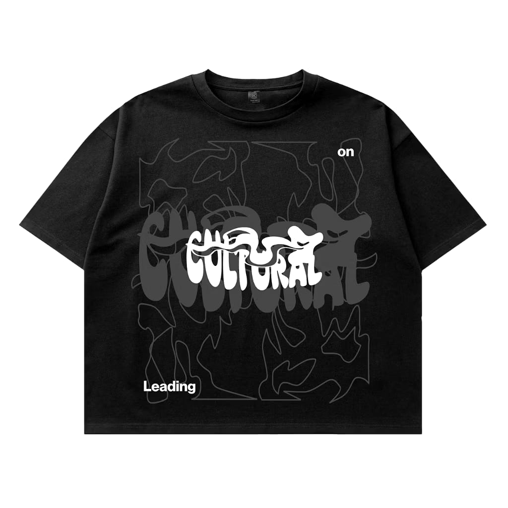 Clote Boxy Crop Fit Oversized Cotton 20s The Earth Black