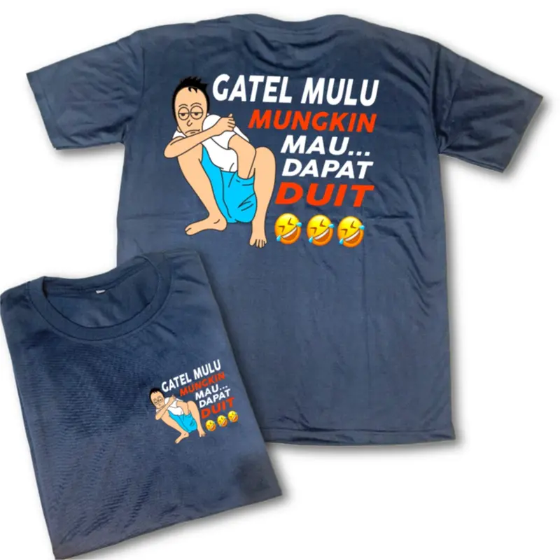 KAOS PRIA GATEL MULU KATA KATA LUCU DISTRO KEREN BAHAN TEBAL DAN LEMBUT bajudistro baju band 5