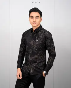 Laskala Batik Premium Nagara Kemeja Batik Pria Slimfit Lengan Panjang