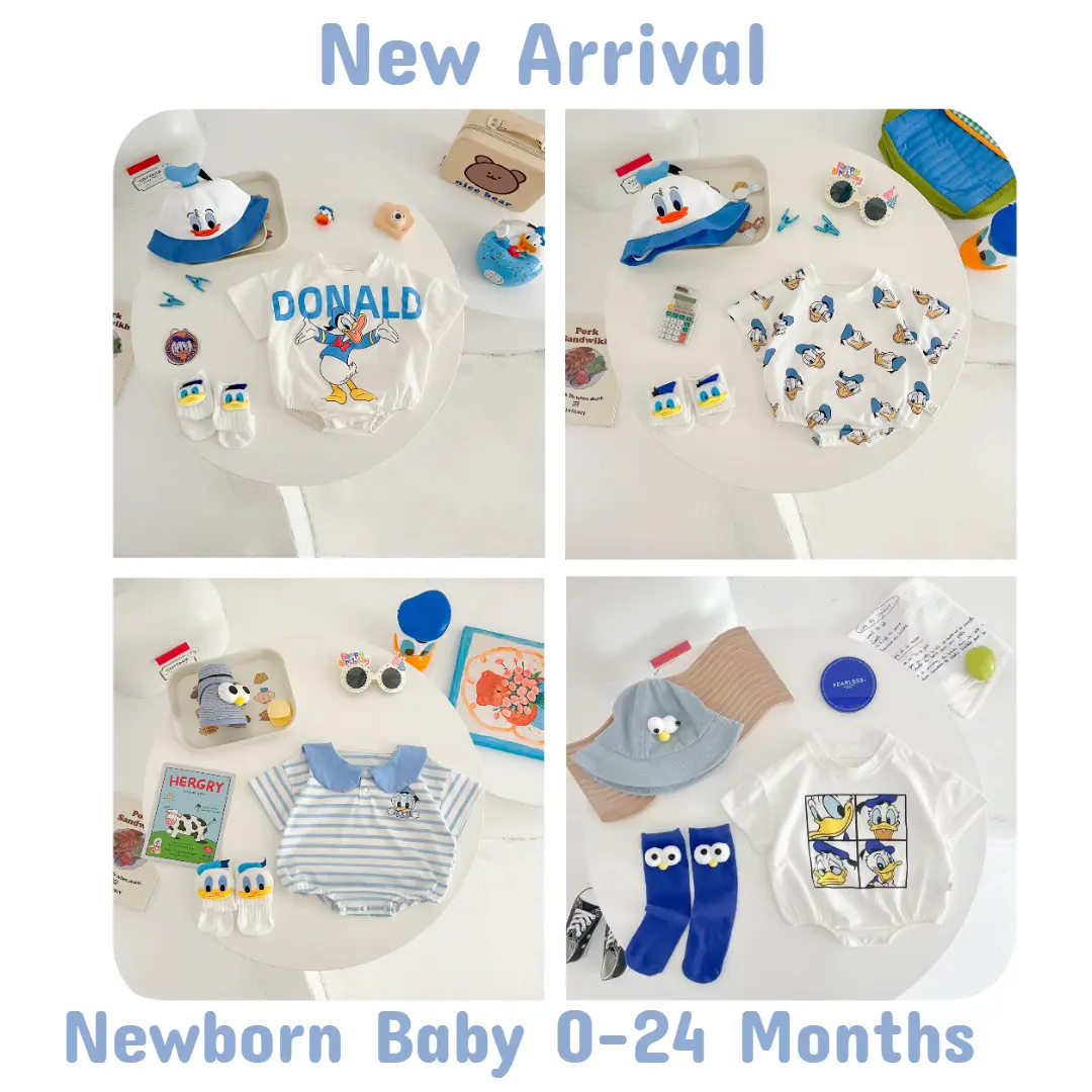 Áo Jumpsuit Quần Mùa Hè, Cho Em Bé Trai, Phiên Bản Vịt Xanh Hoạt Hình, Dáng Rộng Vừa Vặn, Họa Tiết Bốn Ôm Sát Dễ Thương, Được Làm Bằng Bông Mềm Và Thoải Mái