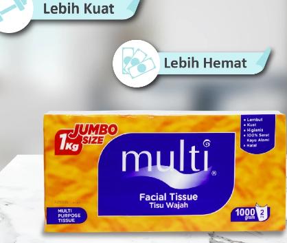 MULTI Facial Tissue (MP08) 2ply 1000gr MP-08 2