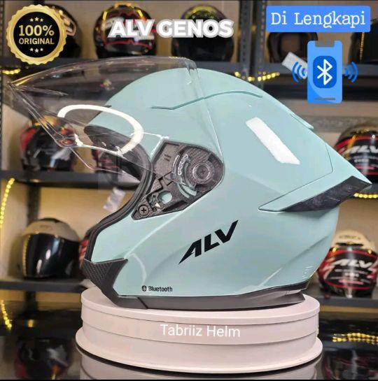 HELM ALV GENOS VERSI BLUETOOTH 100% ORIGINAL. PAKET GANTENG SUDAH SNI Helm Motorcycle
