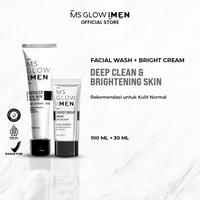 Gambar Ms Glow For Men Facial Wash + Cream Energy Bright 100 ML + 30 ML Mencerahkan Wajah Kusam Deep Clean & Brightening Skin - FW Men Energizer + Cream Men dari MS GLOW JKT_NEW Kota Administrasi Jakarta Timur 1 Tokopedia