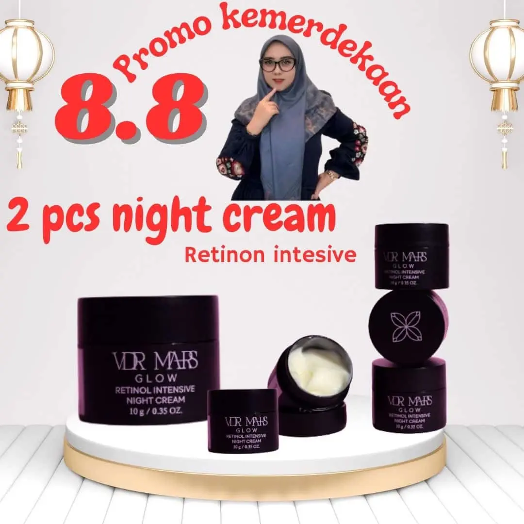 2pcs night cream RETINOL intensive by VDR MARS GLOW